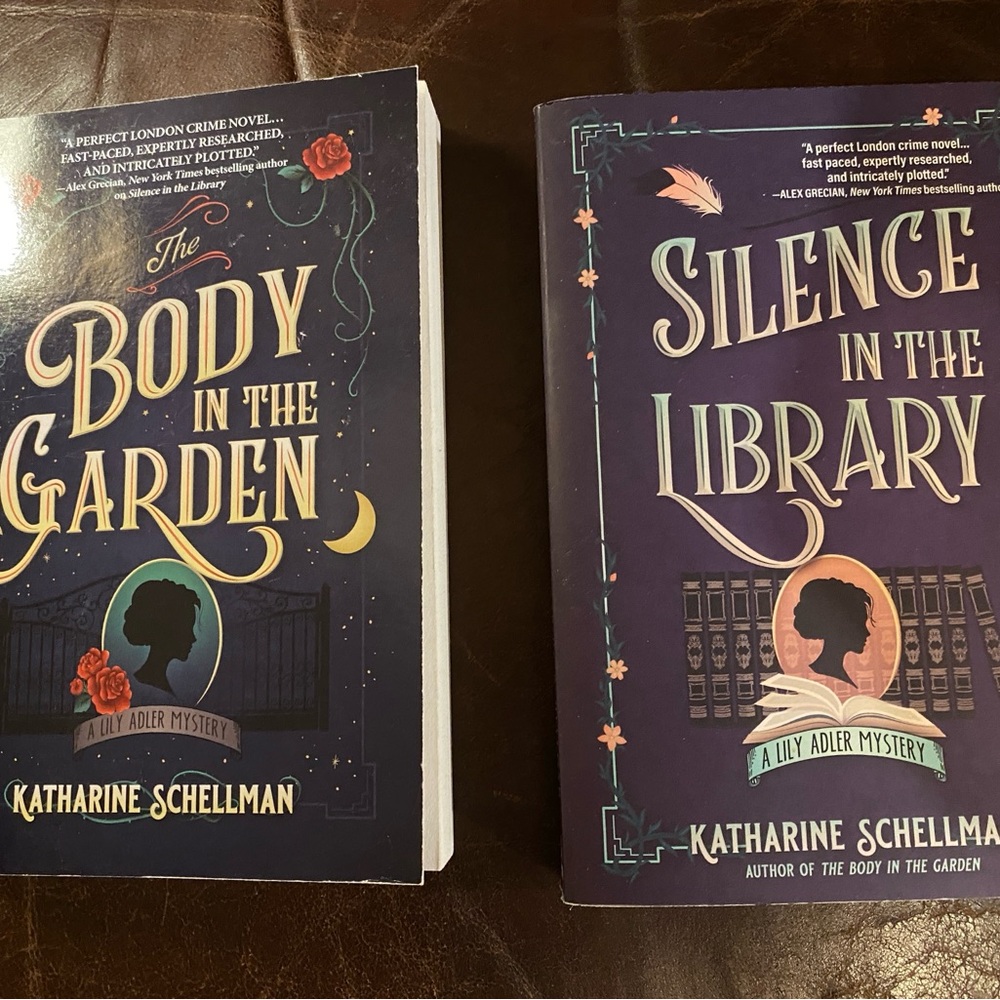 Mystery Book Set - Blue and Purple paperbacks.